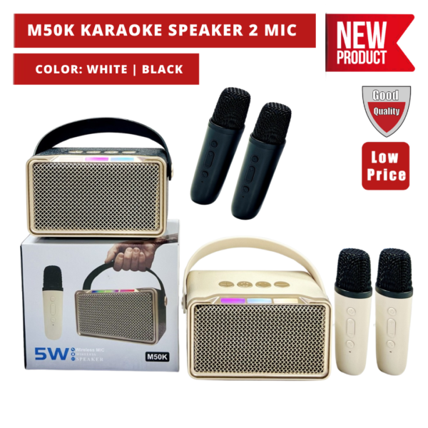 M50K Karaoke Speaker 2 Mic 