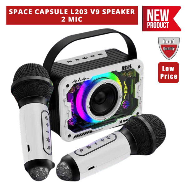Space Capsule L203 V9 Speaker 2 Mic White
