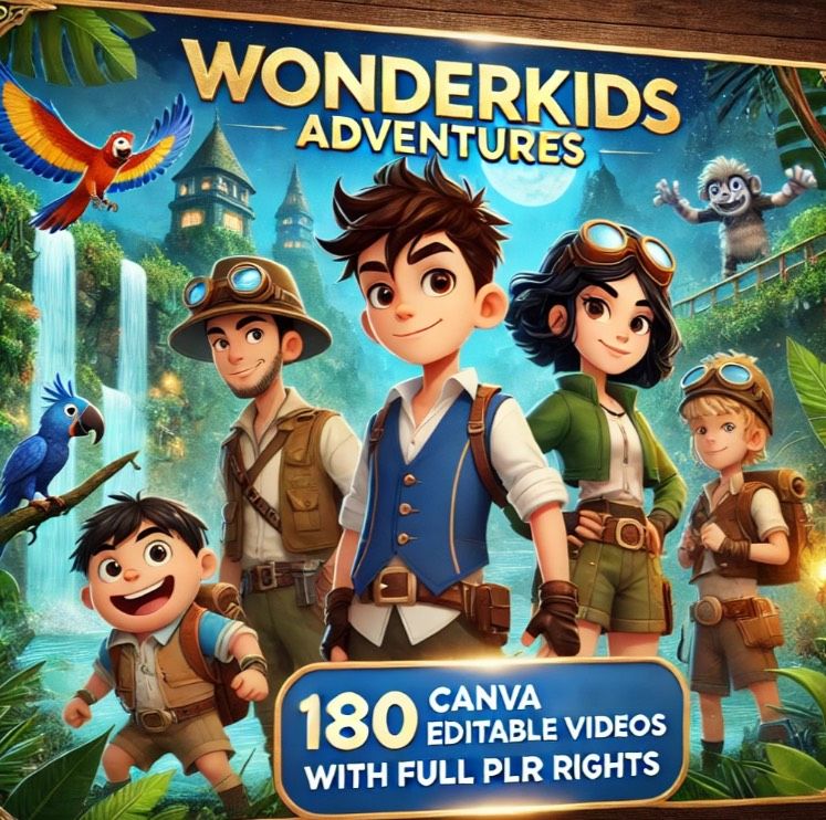 Wonderkids Adventures - 180 Canva Editable Videos