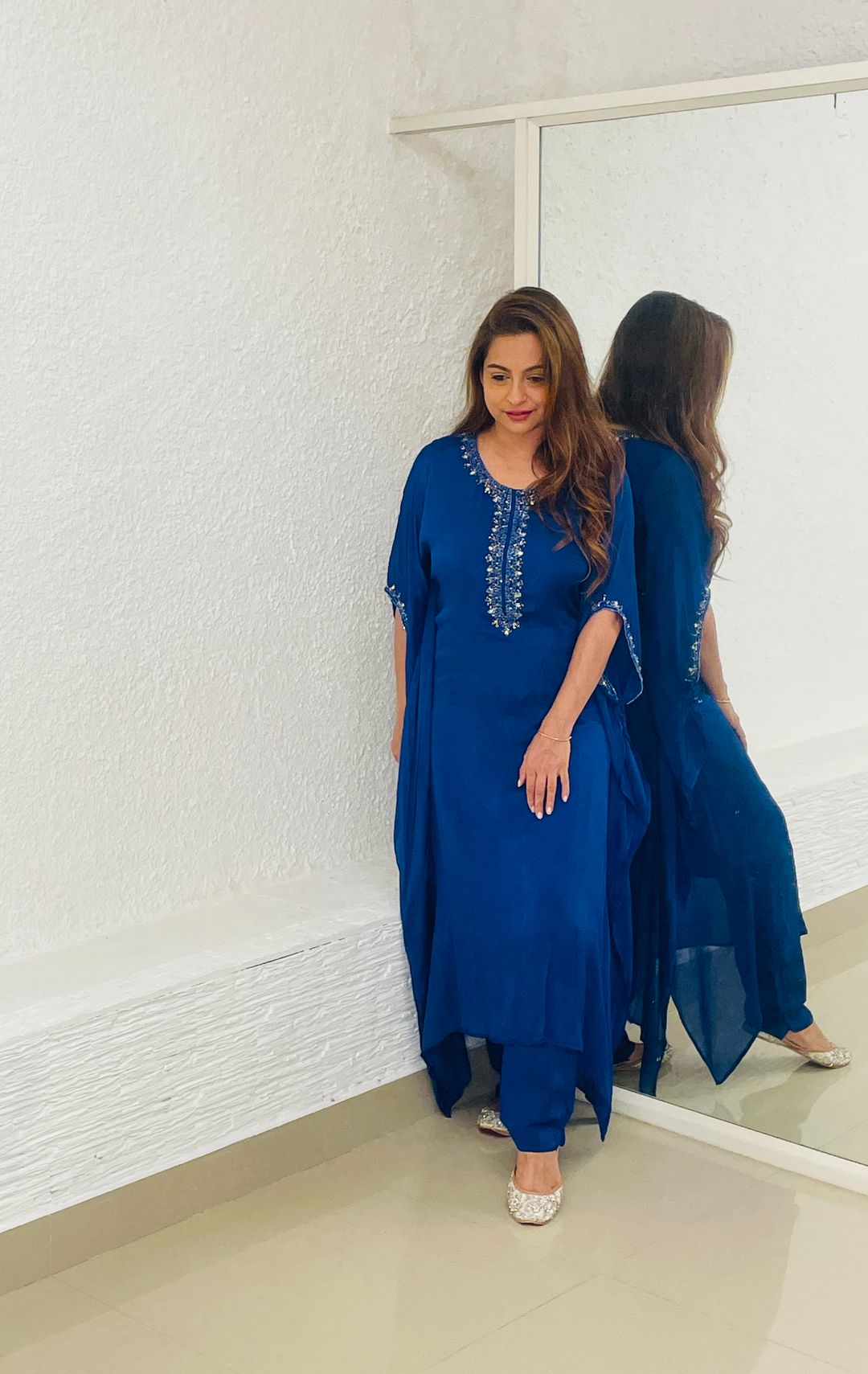 Electric Blue Kaftan Set