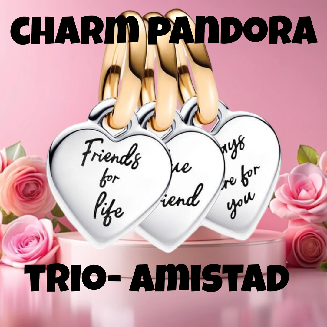 Charm Pandora Amistad - trio