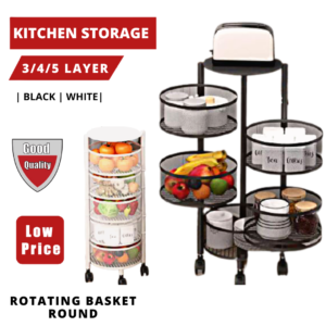 Rotating Kitchen Storage Basket ? ROUND