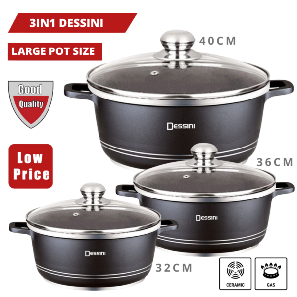 3IN1 Dessini Cookware Casserole