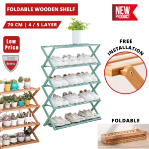 WOOD SHELF SHOE RACK