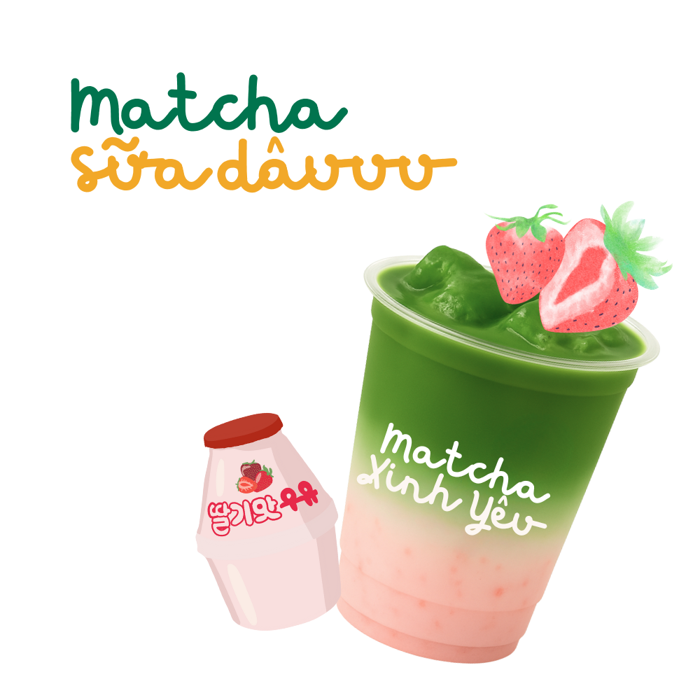 Strawberry Milk Matcha - Matcha Sữa Dâu
