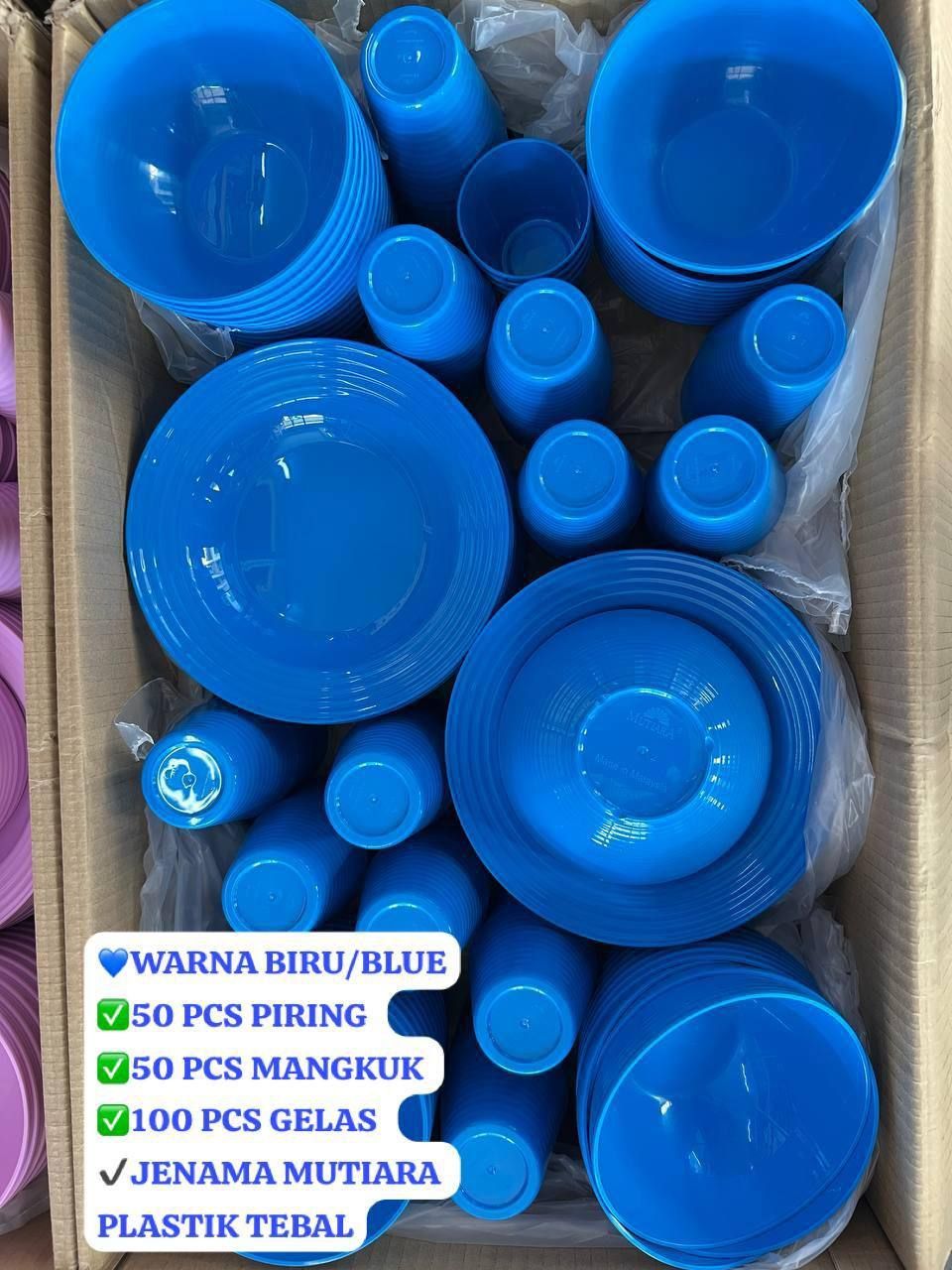 200 PCS DINNER SET MUTIARA BLUE