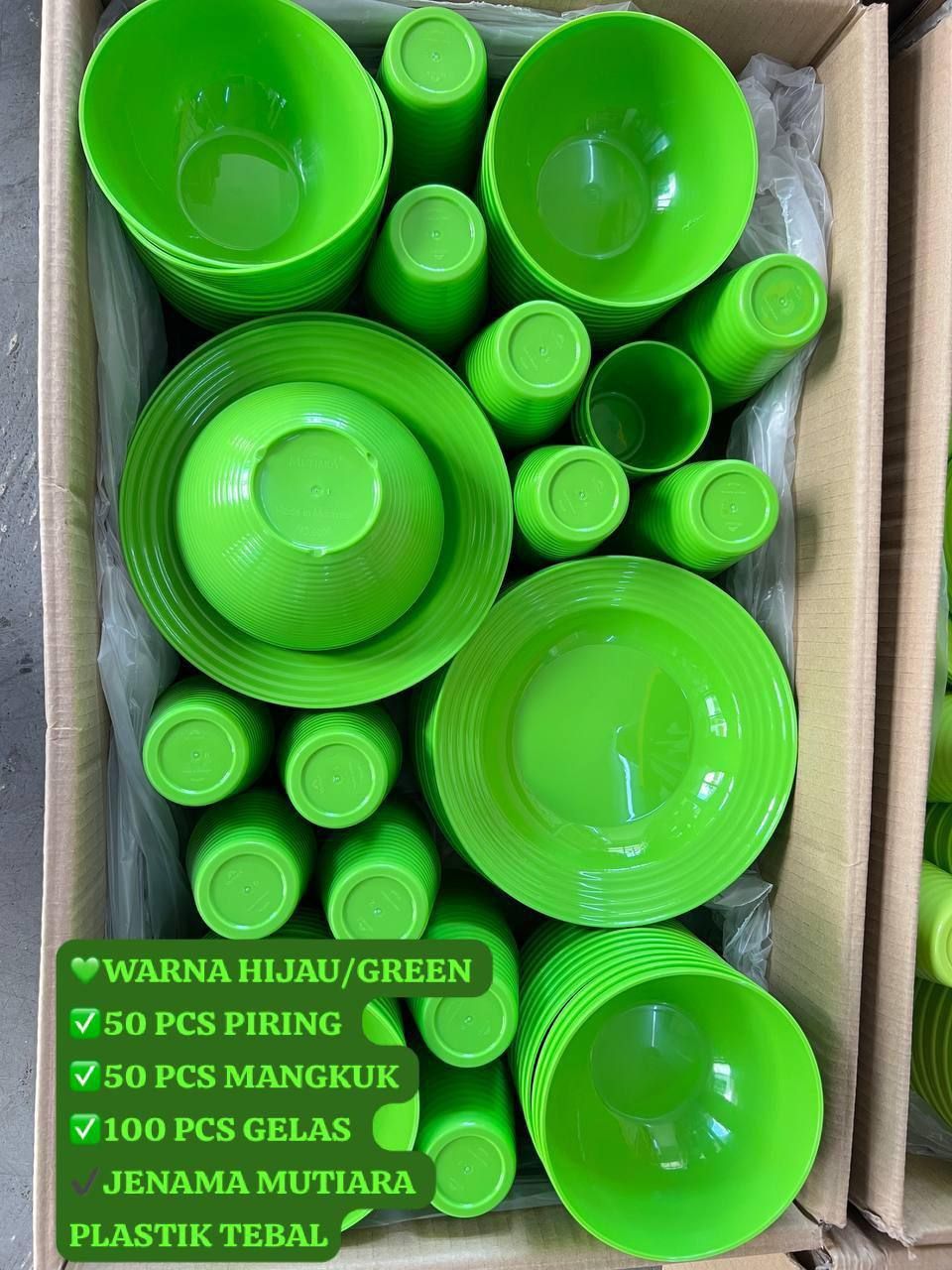 200 PCS DINNER SET MUTIARA GREEN