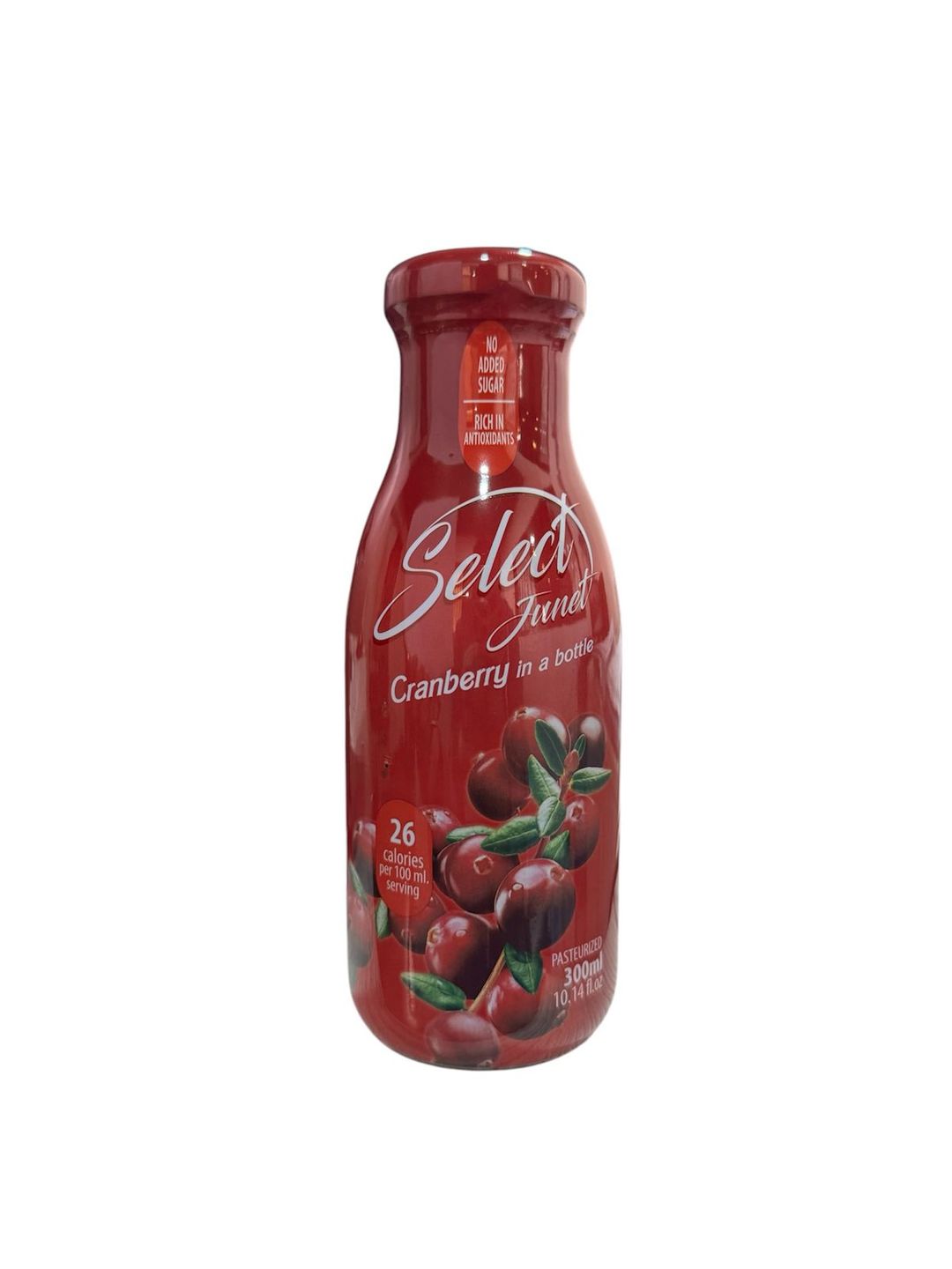 JUNET SELECT CRANBERRY 100% 300ML X12 - 20816