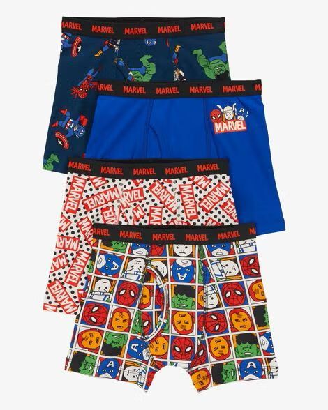 Kid 4-Pack Marvel Boxer Briefs Underwear 