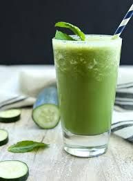 Healthy fresh mint smoothie.