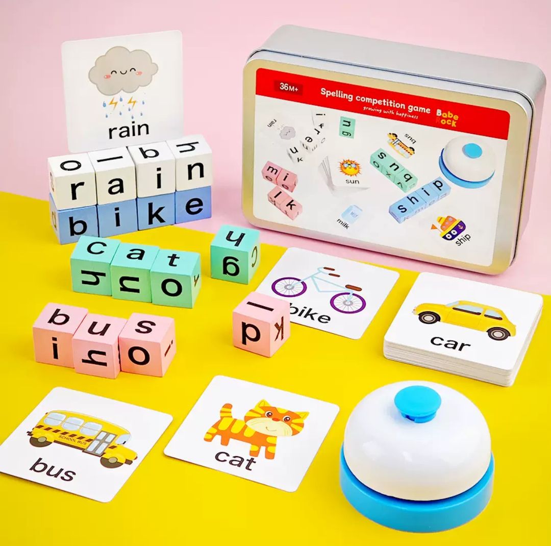 Spelling Bee cards and cubes