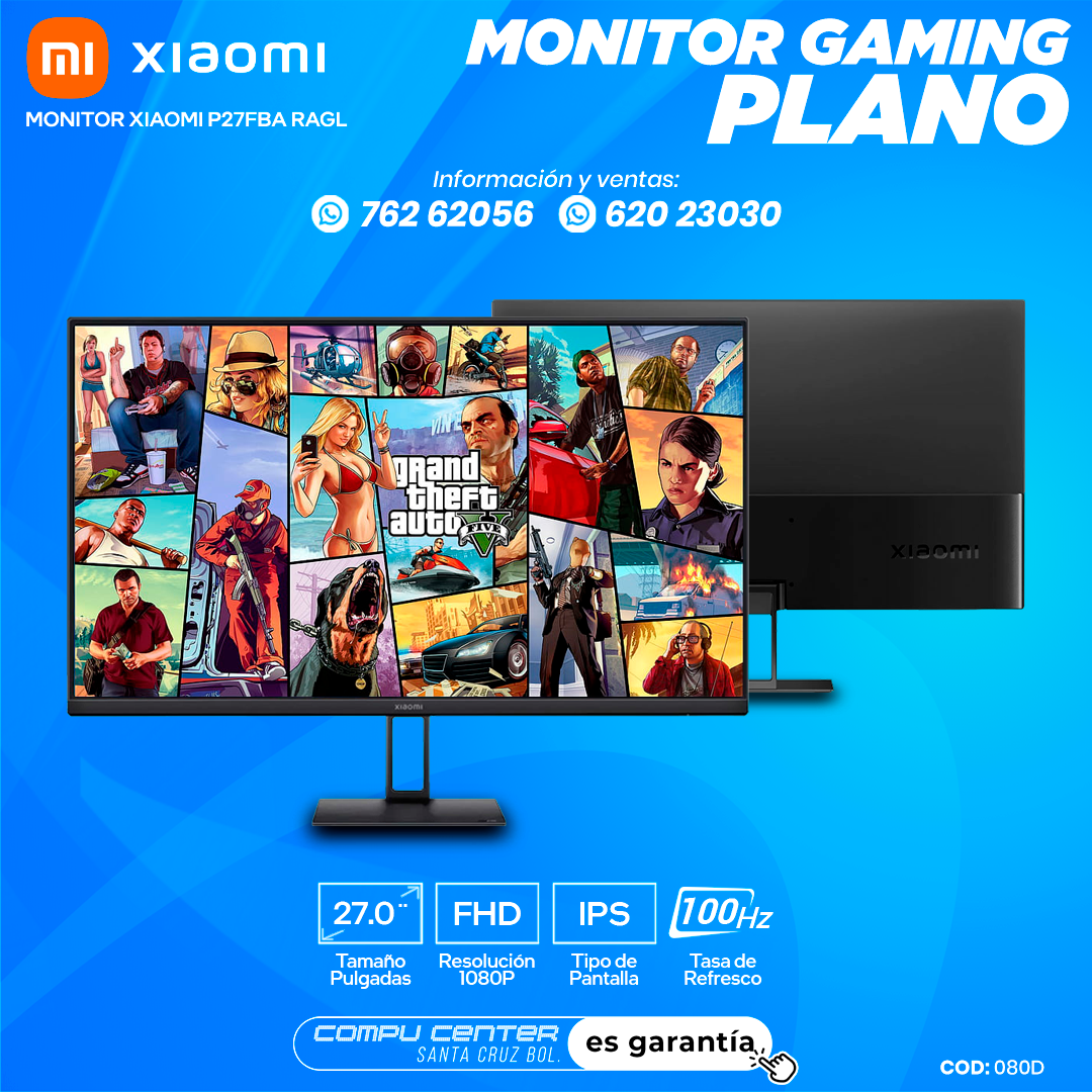 MONITOR GAMING XIAOMI P27FBA RAGL 27.0¨ FHD - IPS 100HZ