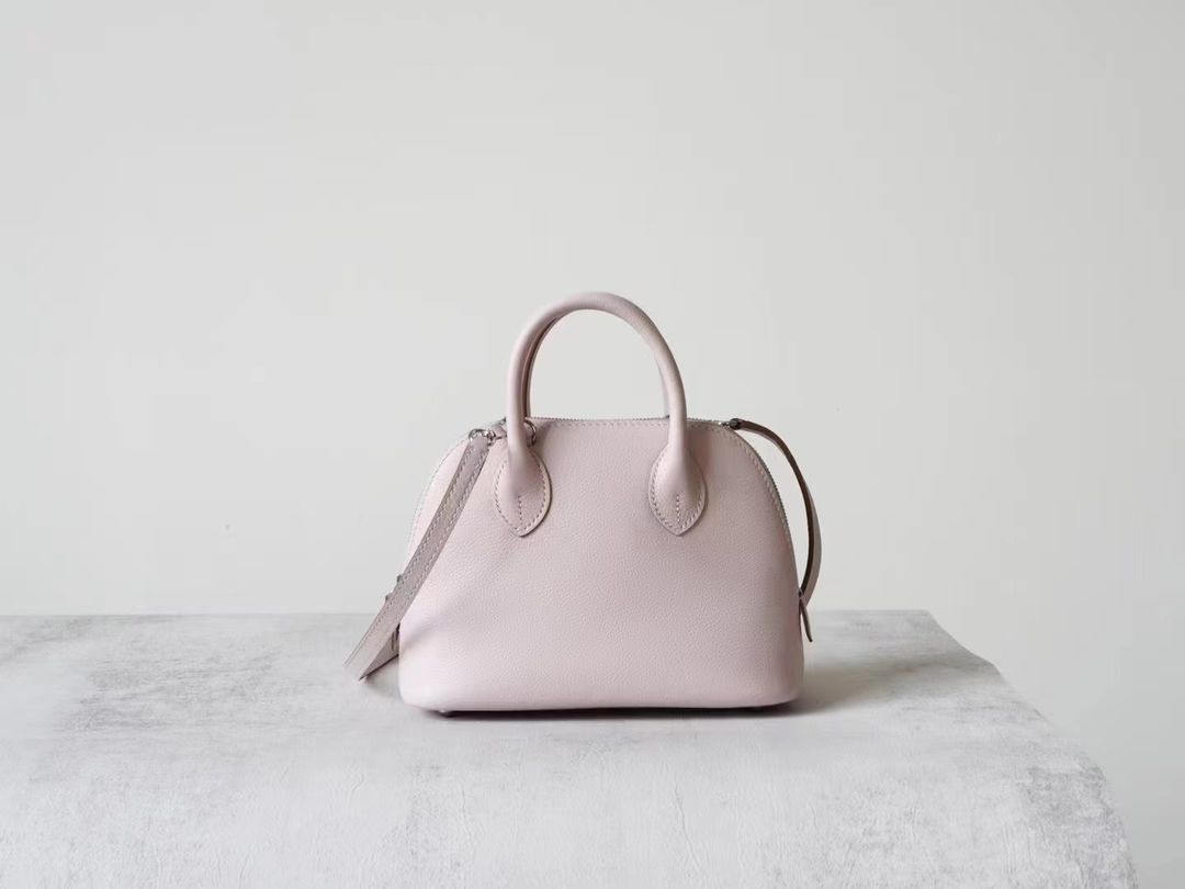 Partisan Hand-Crafted Mini EV Leather Bowler Bag (Dreamy Purple)