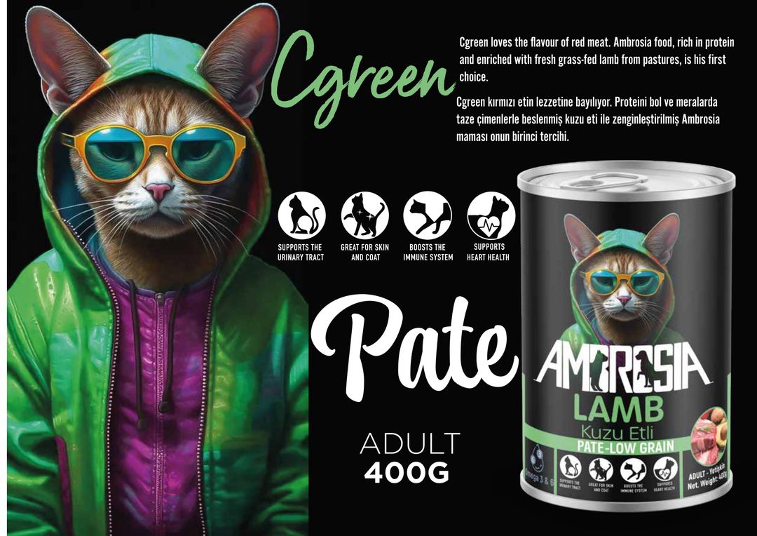 Ambrosa  For adult cat lamb 24*400 g