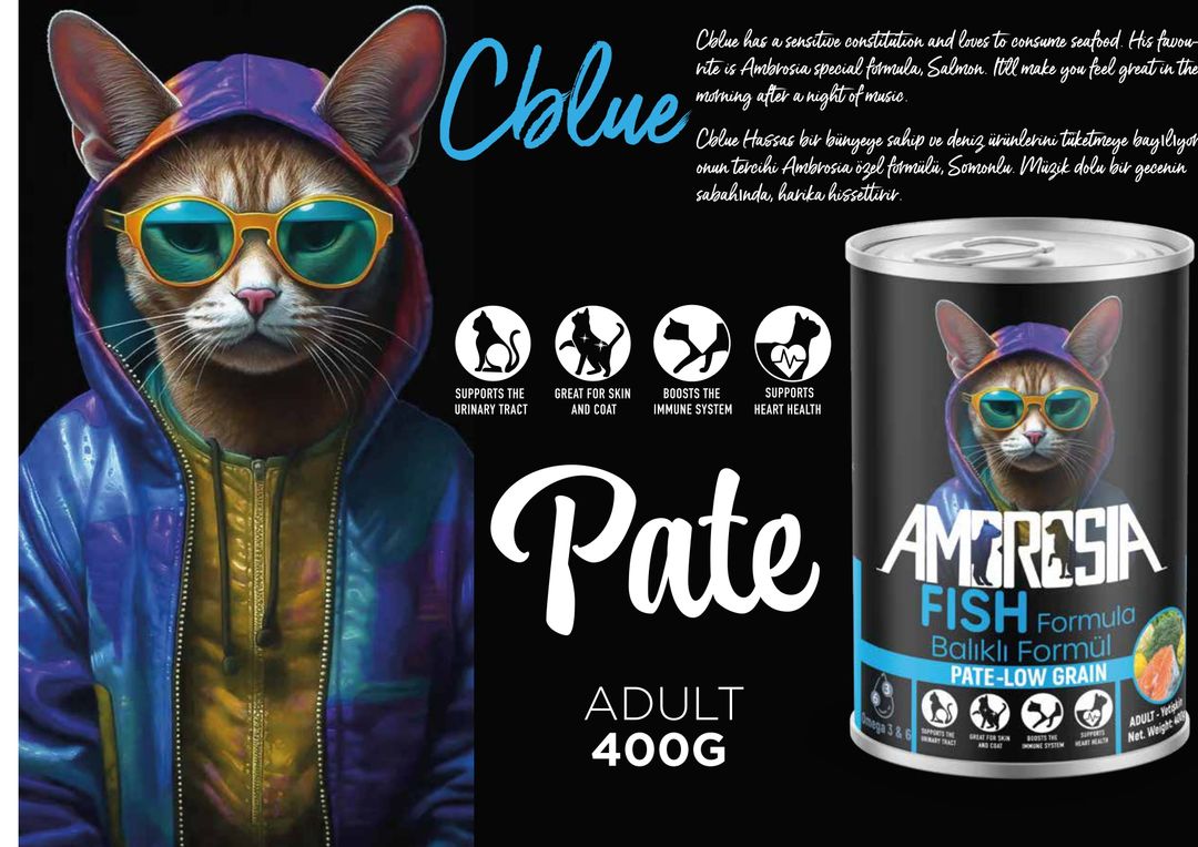 Ambrosa for adult cat fish 24*400 g