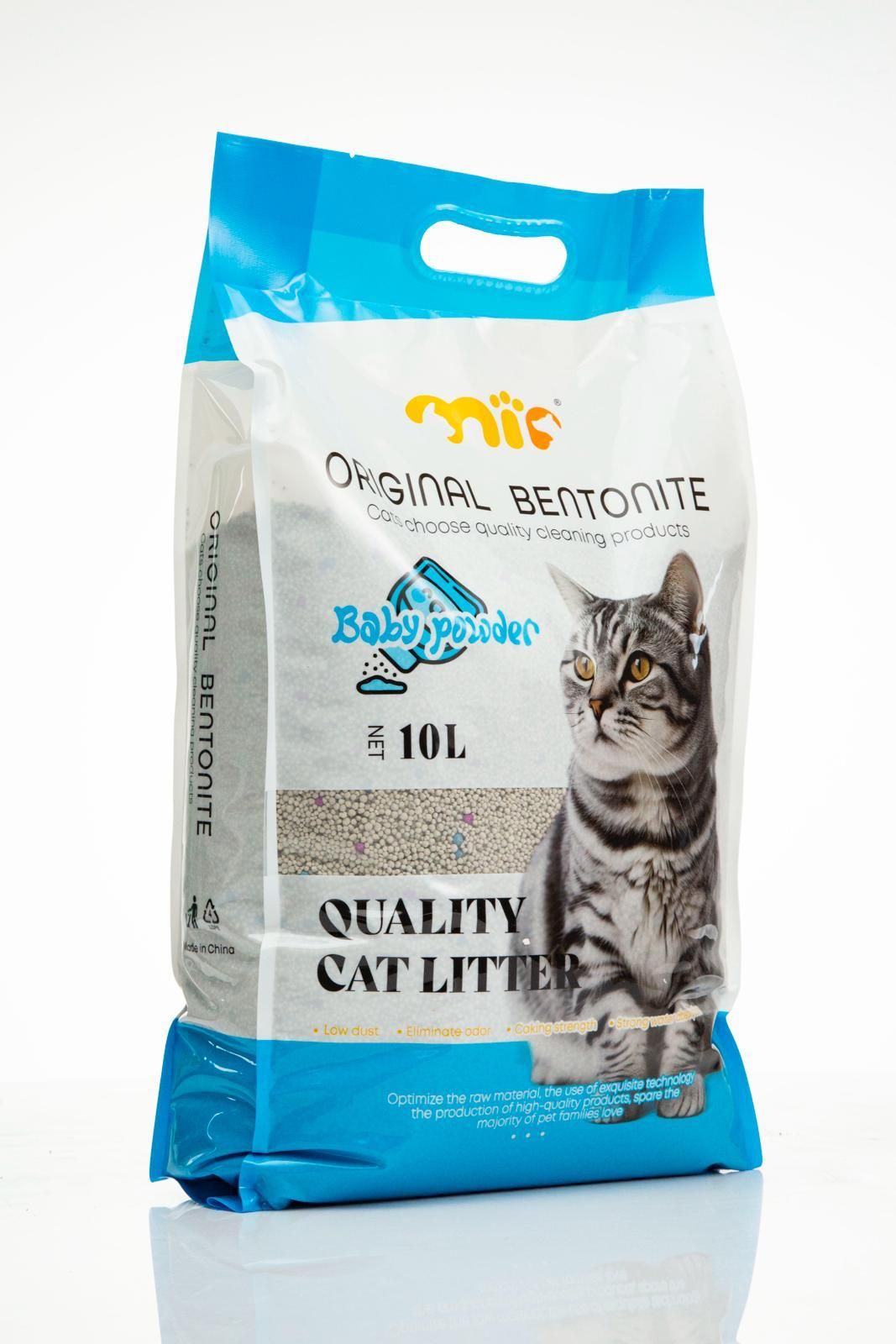 Mi Pets Benotine White Cat Litter Baby Powder 10L