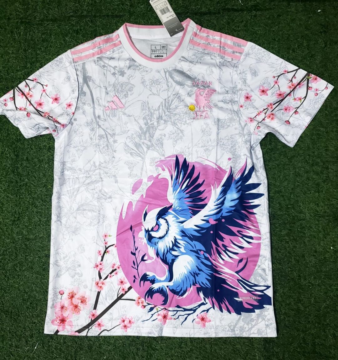 Japan Anime Owl Shirt (White/pink)