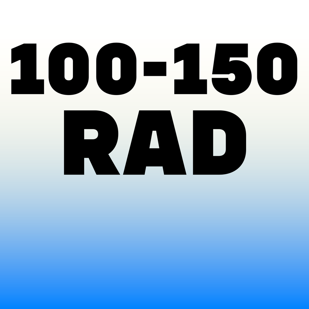 100 - 150 rad