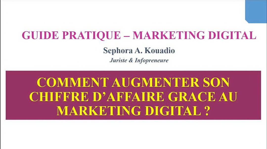 AUGMENTER SON CHIFFRE D'AFFAIRE GRACE AU MARKETING DIGITAL 
