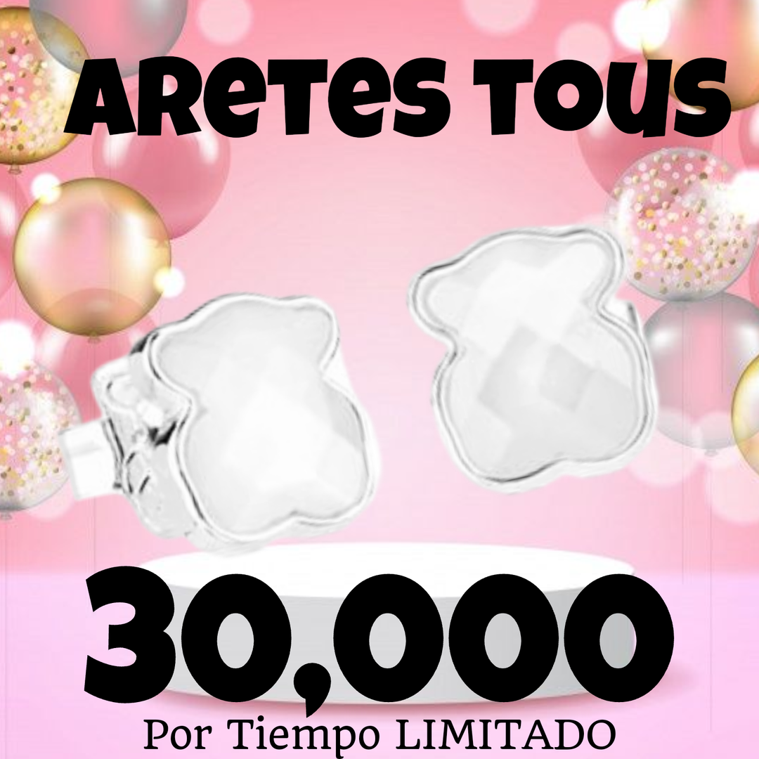 Aretes Tous Blanco