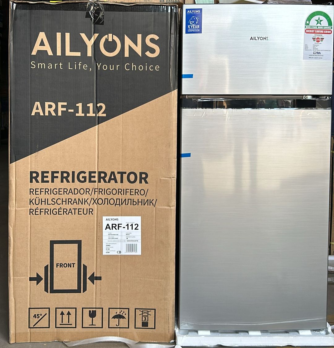 Ailyons Double Door Fridge 112Litres