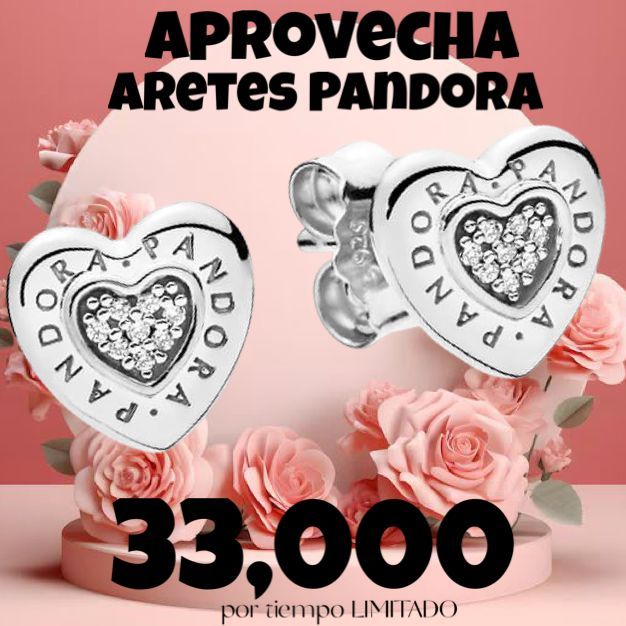 Aretes Pandora corazón 