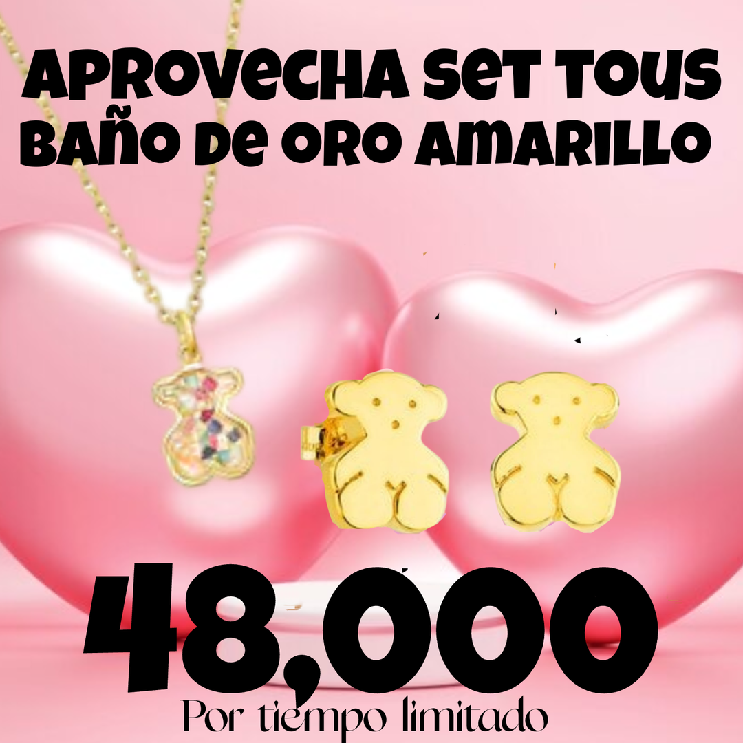 Set Tous Baño de Oro amarillo 