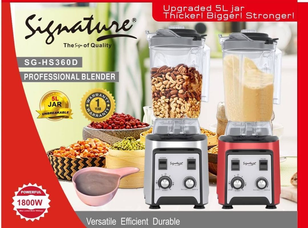 1800 watts Signature Commercial Blender with 5 litres Jarr 