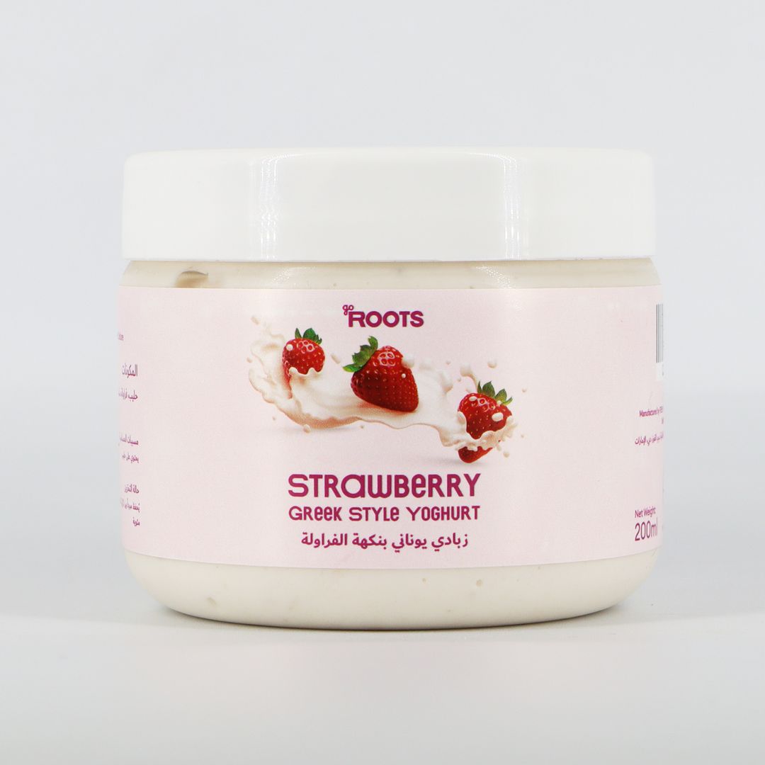 Roots Strawberry Greek Style Yoghurt 200ml