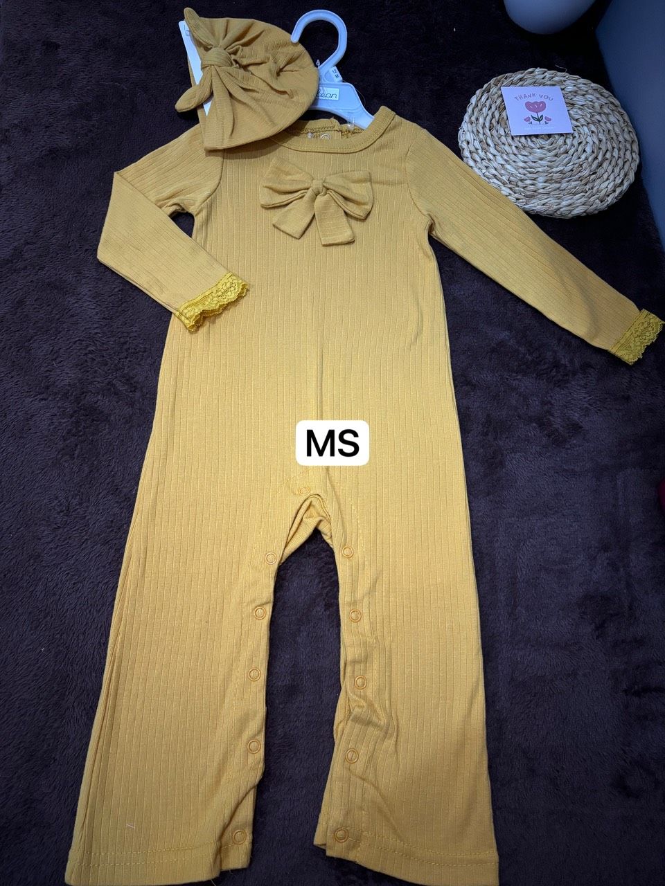 Set Turban Pleated Mustard 