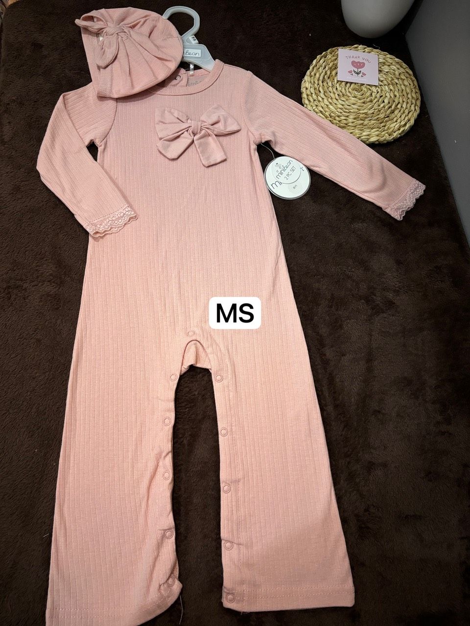 Set Turban Pleated Pink 