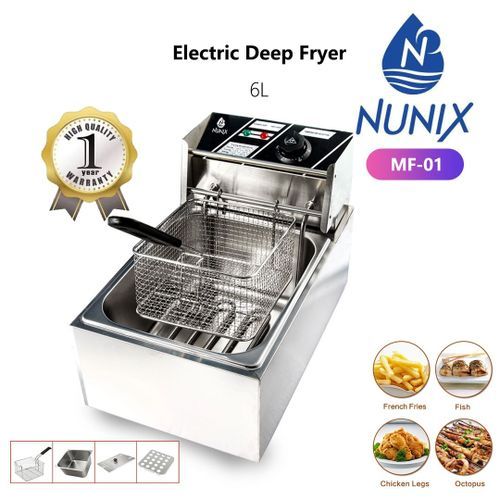 Nunix Single Deep Fryer Machine - 6L-2500W 