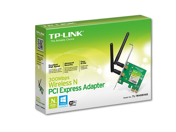 TP-Link 300Mbps Wireless N PCI Express Adapter (TL-WN881ND)