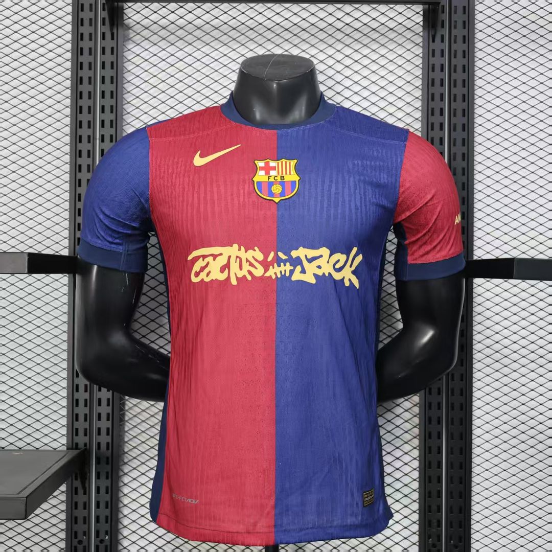 Barcelona 2024/25 Cactus Jack edition Home Shirt (Red/blue)