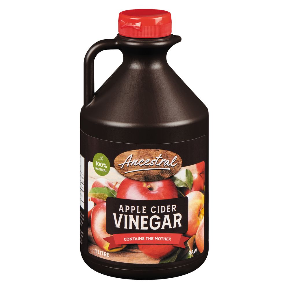 Apple Cider Vinegar, Ancestral, 100% Natural, Contains The Mother, Unfiltered & Unpasteurized Liquid, Healthy & Nutritious, Canadian Made, 500ML