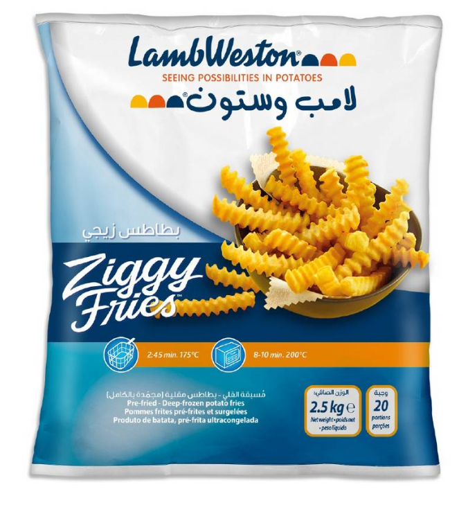 LAMBWESTON POTATO ZIGGY 9*9 4X2.5 Kilogram