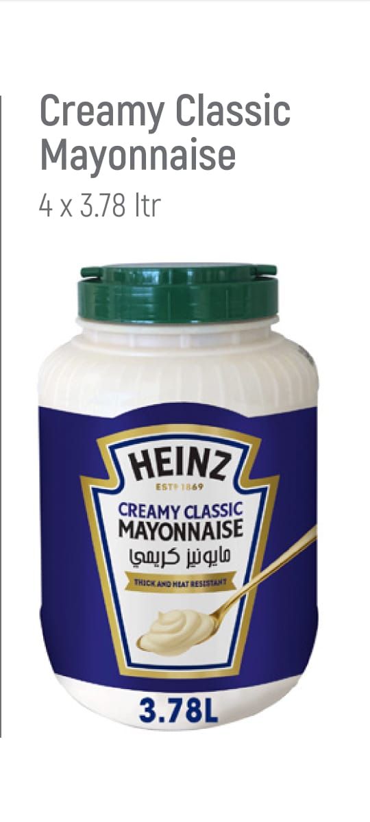 HEINZ CREAMY CLASSIC MAYONNAISE 4X3.78 Liter (l)