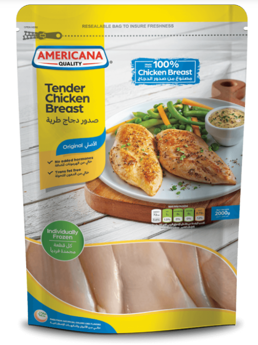 AMERICANA TENDER CHICKEN BREASTS 5X2000 Gram