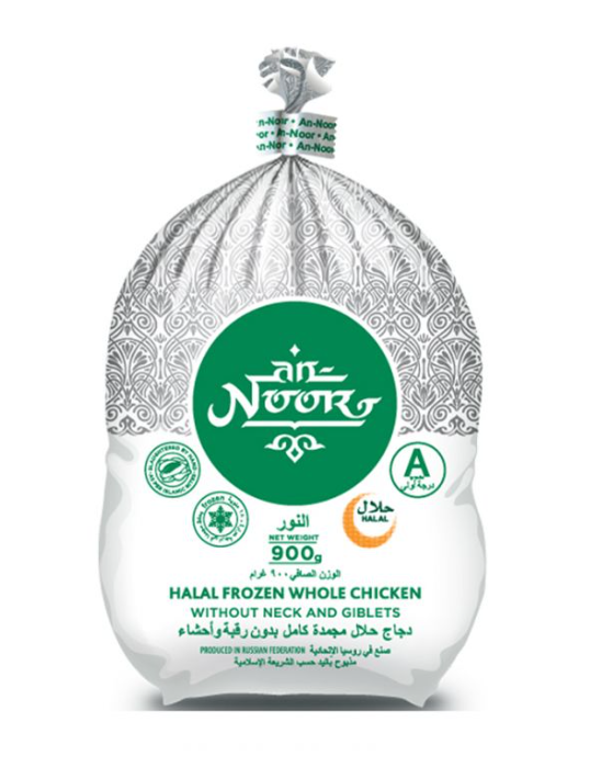 NOOR FROZEN WHOLE CHICKEN 10X900Gram(g)