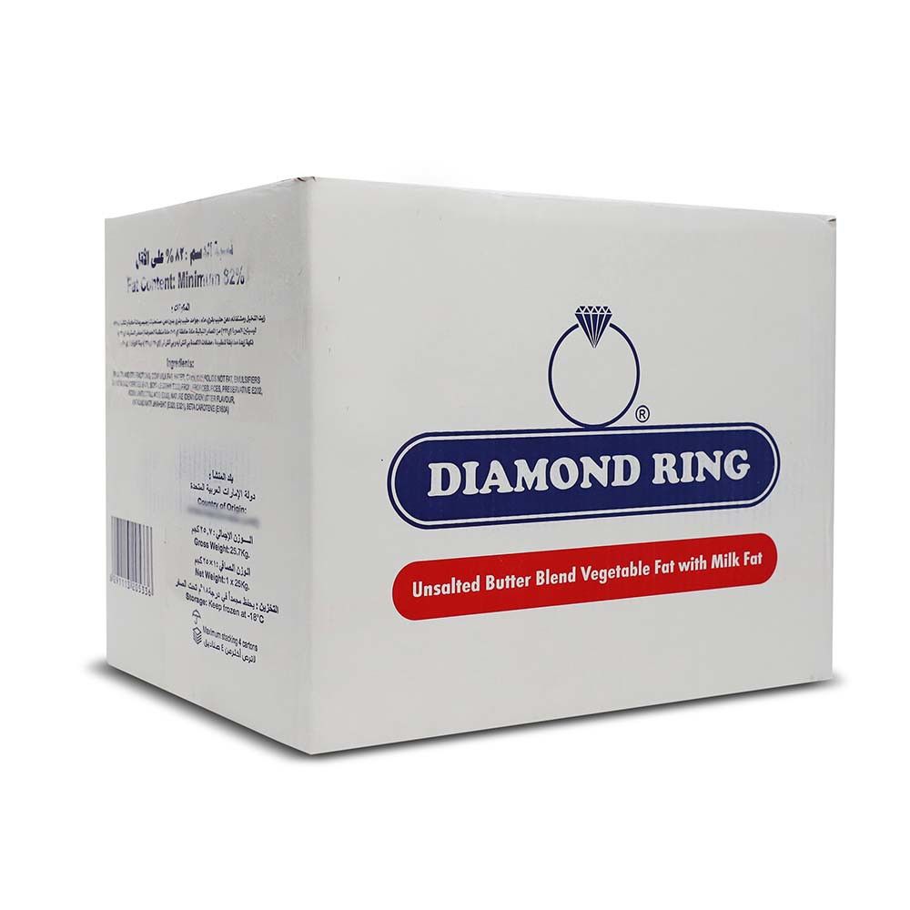 DIAMOND RING UNSALTED BUTTER 82% 1X25 Kilogram(kg)