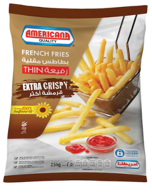 AMERICANA POMMES FRITES 7X7 1x4x2.5KG