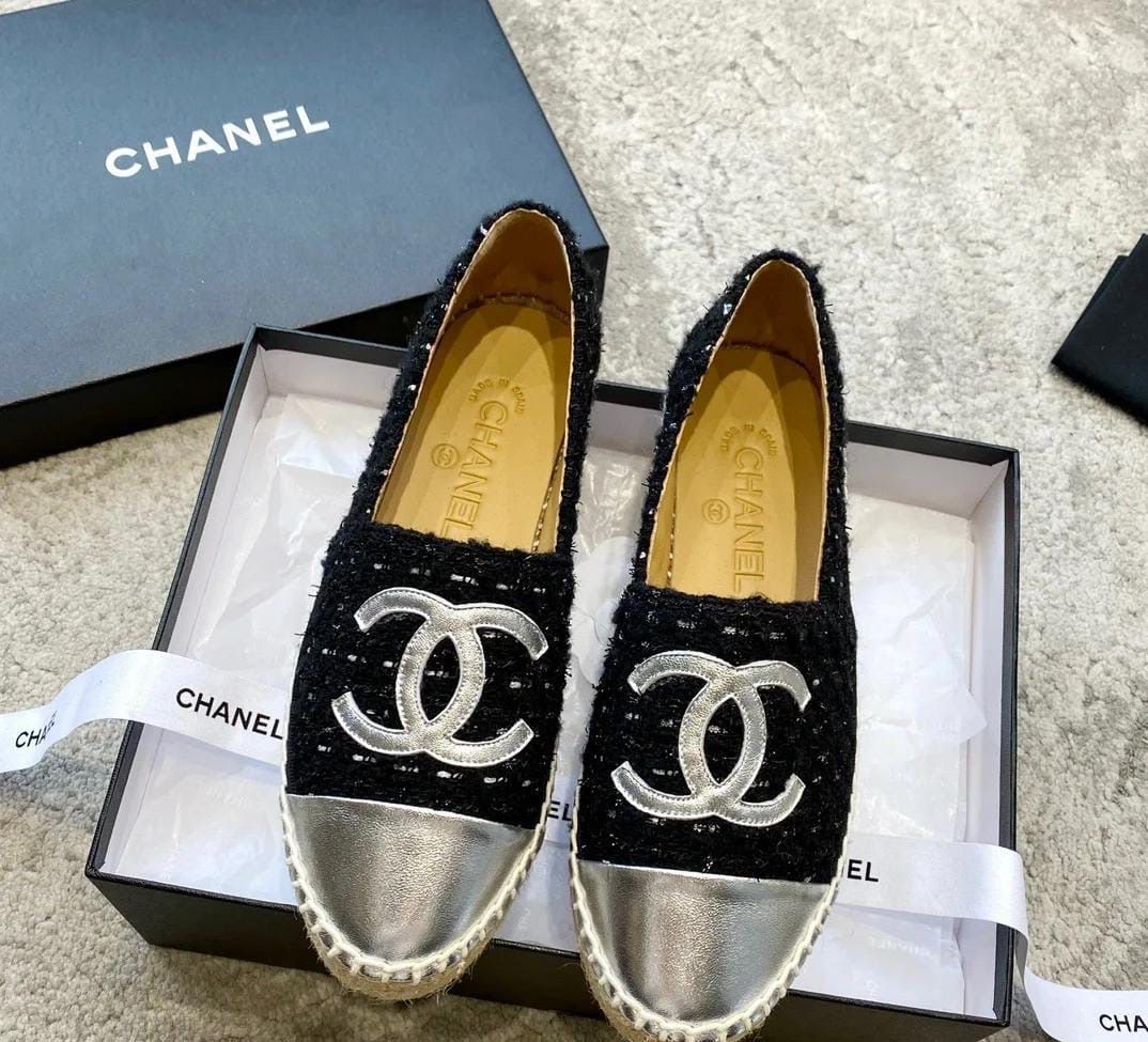 CC Espadrille- Black/gold