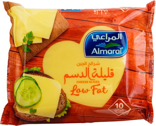 ALMARAI PROCESSED CHEDDAR CHEESE 10 SLICES (LOW FAT) 12X200 Gram