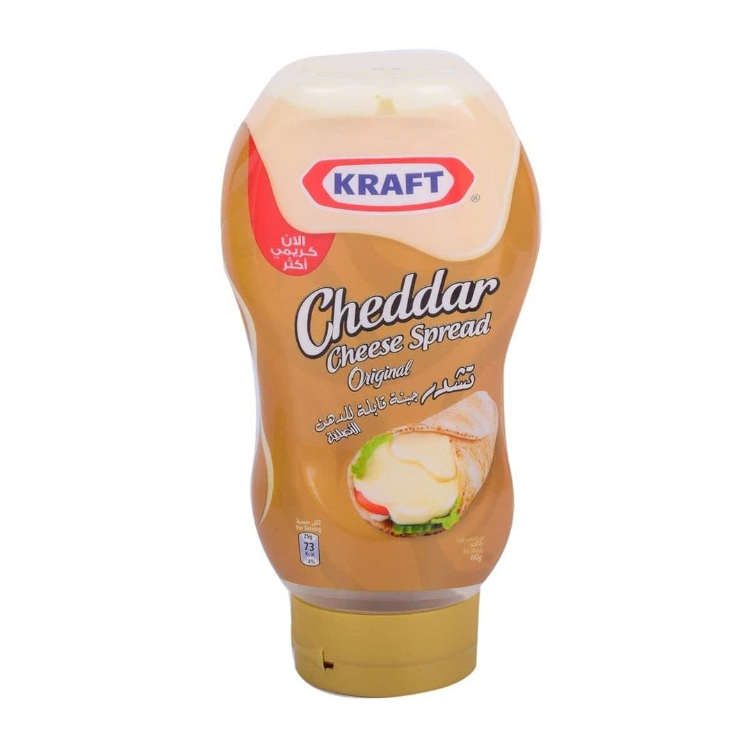 KRAFT CHEDDAR CHEESE SPREAD SQUEEZE 12X440 Gram