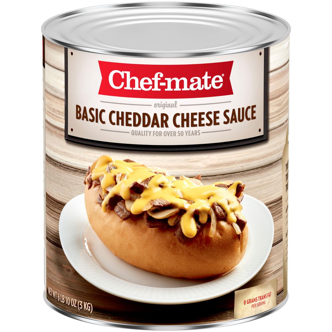 CHEFMATE PROCESSED CHEDDAR CHEESE 184 SLICES 8X2.27 Kilogram