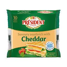 PRESIDENT PROCESSED CHEDDAR CHEESE 10 SLICES 36X200 Gram