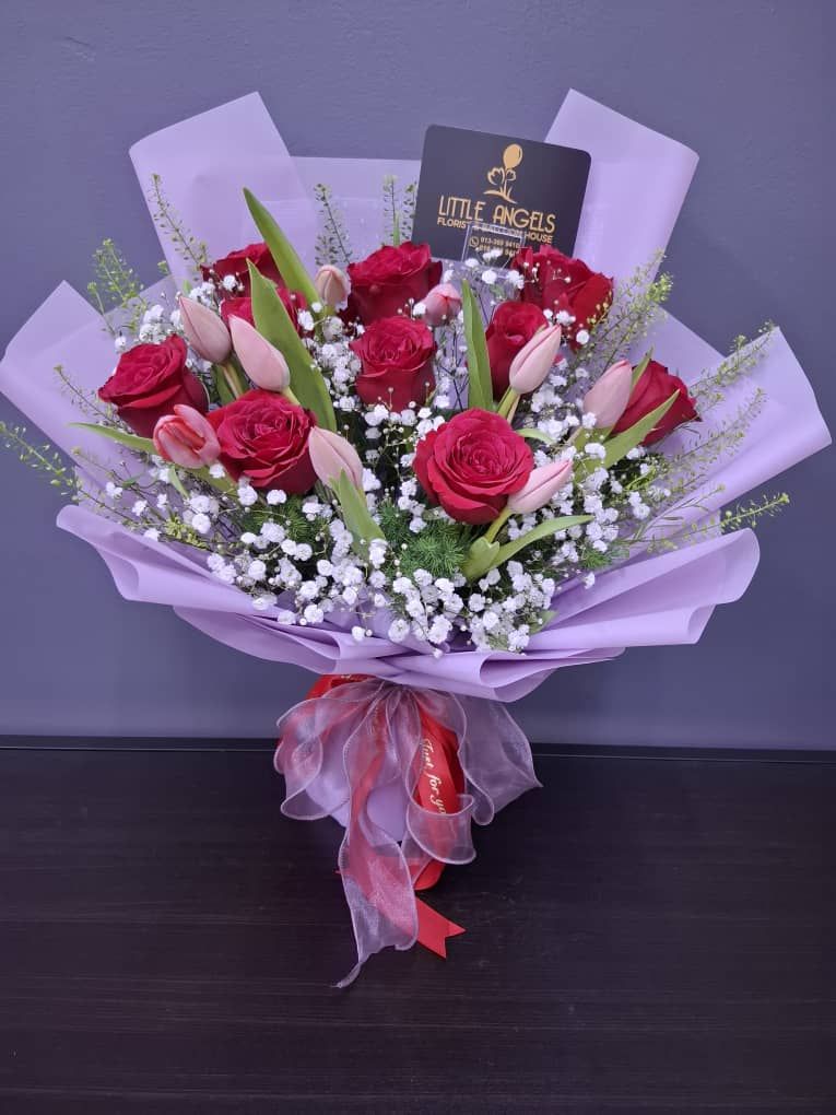 Tulips and Roses Bouquet Large