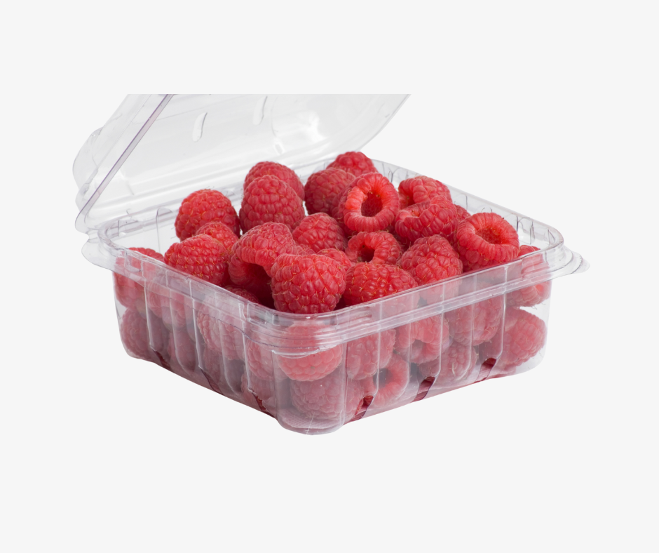 Raspberries. Punnet