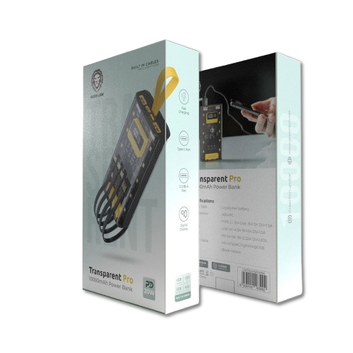 Green Lion Transparent Pro 10000mAh Power Bank