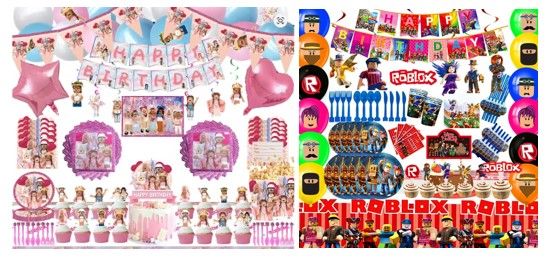 SET DE FIESTA DE CUMPLEAÑOS ROOBLOX NIÑA/NIÑO